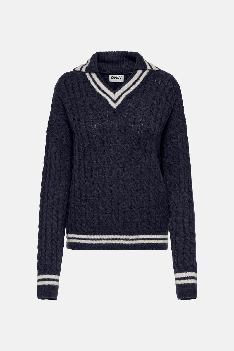 Trui met V-hals Blauw - ONLY®