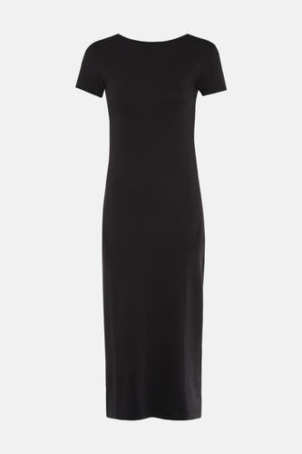 Robe noire à manches courtes de ONLY, avec une structure en côtes.