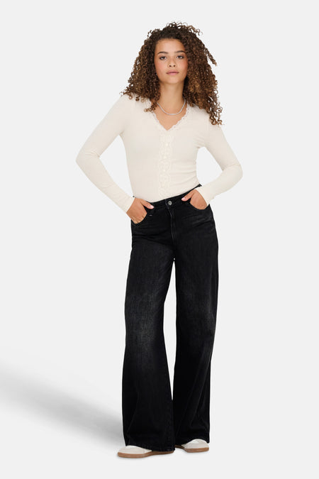 Jeans wide black denim - JDY