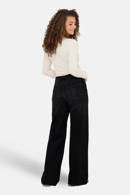 Jeans wide black denim - JDY