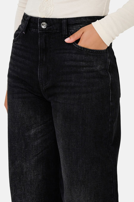 Jeans wide black denim - JDY