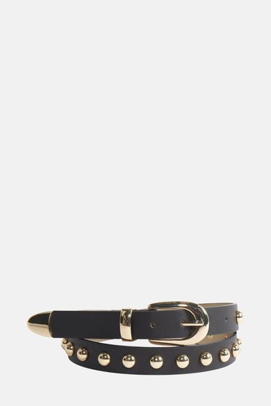 Ceinture noire ONLY, avec boucle et studsures or.