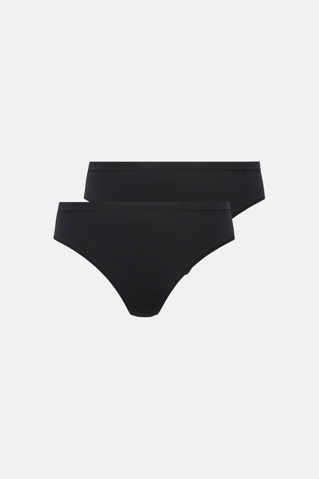 Zwarte slip van ONLY, in een set van twee, met eenvoudige afwerking.