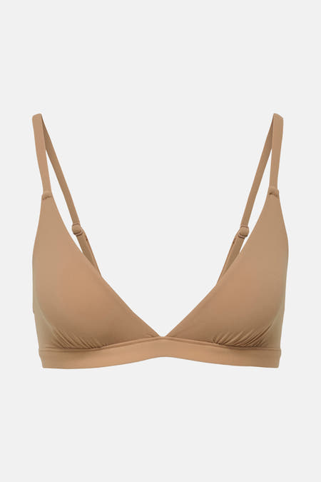 Beige beha van ONLY®, met dunne bandjes en een gladde stof, perfect voor dagelijks comfort.
