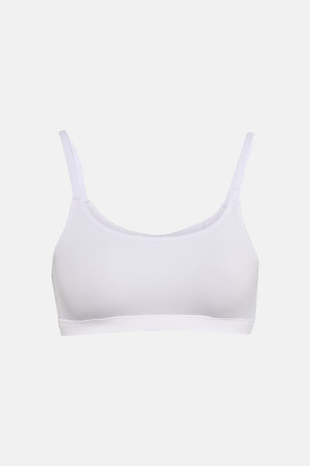 Soutien-gorge bleu ONLY® avec bretelles réglables et finition lisse, dos.