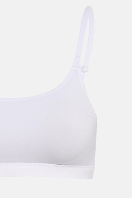 Soutien-gorge bleu de ONLY®, avec bretelles réglables, en tissu doux.
