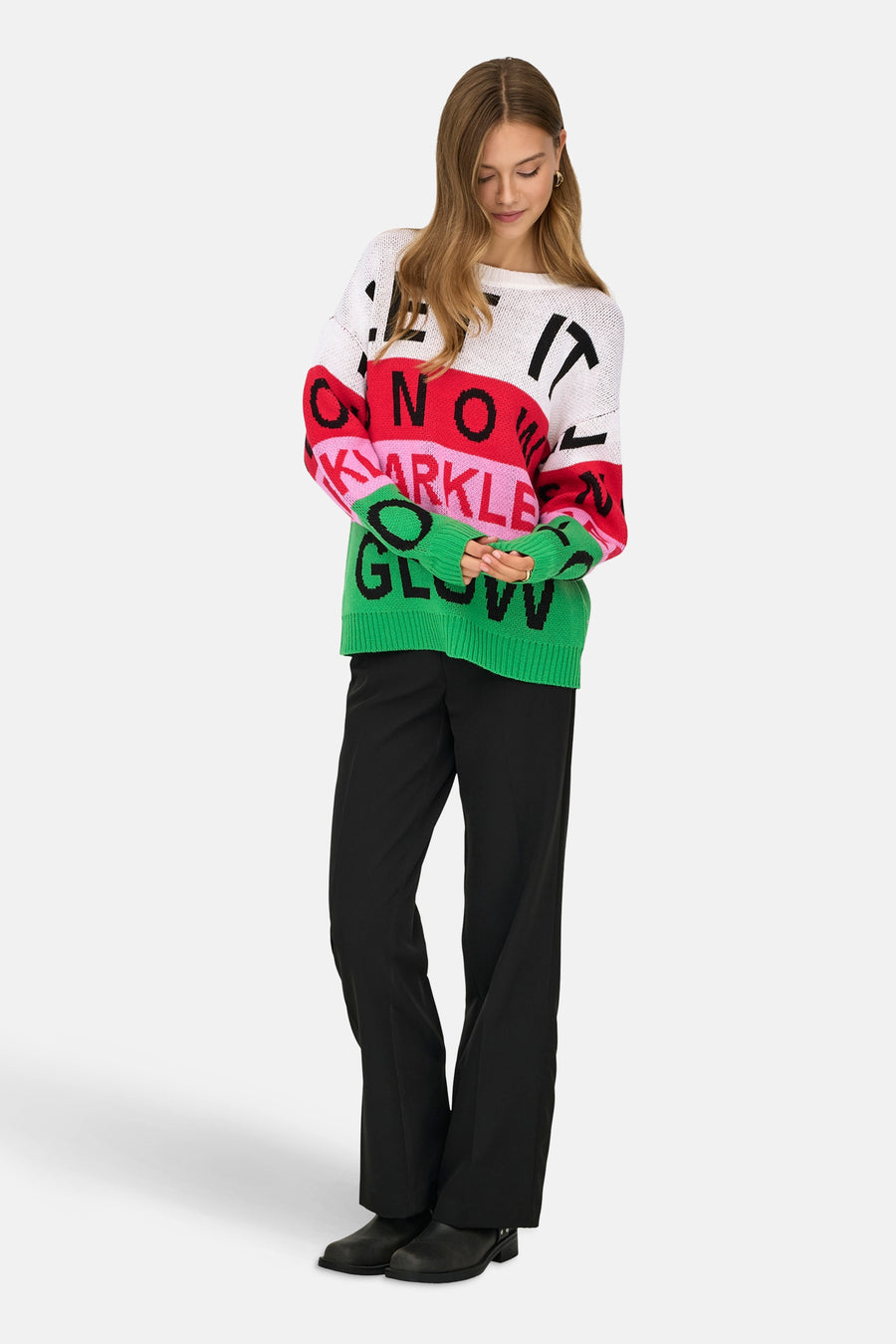 Trui met ronde hals wit - ONLY®