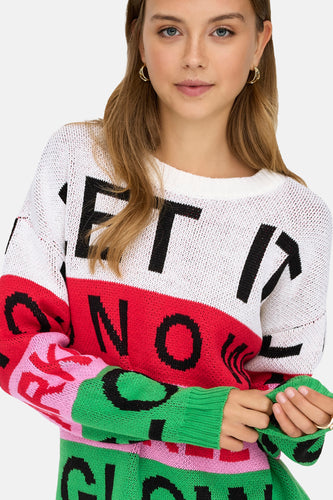 Trui met ronde hals wit - ONLY®