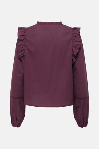 Blouse met lange mouwen - Bordeaux