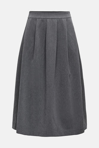 Jupe grise de JDY avec des plis et un tissu lisse.