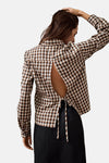 ONLLIVA CATH LIFE LS TIE CHECK SHIRT WVN