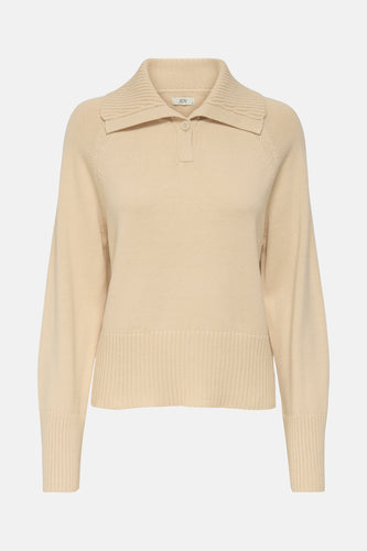 JDYTRISS L/S BUTTON COLLAR PULLOVER KNT