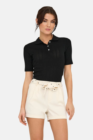 Polo met korte mouwen - zwart