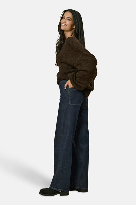 Jeans straight dark blue denim - JDY