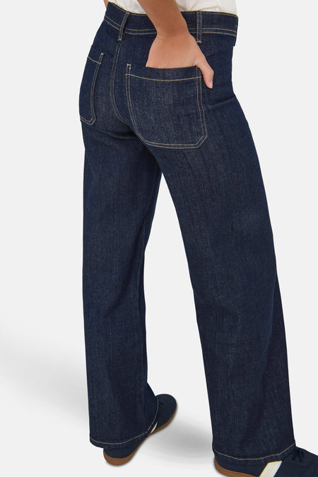 Jeans straight dark blue denim - JDY