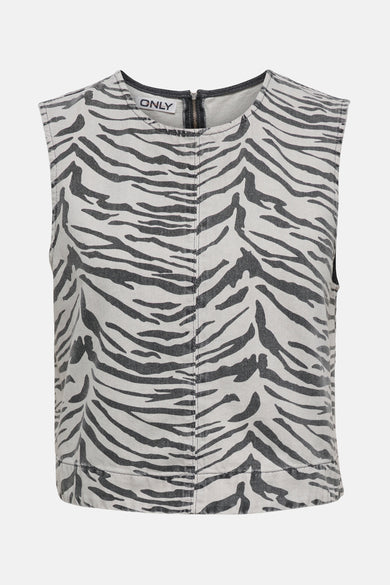 Blouse - light grey denim