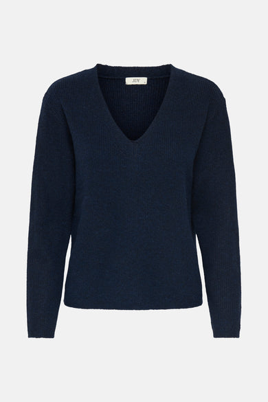 Trui met V-hals blauw - JDY