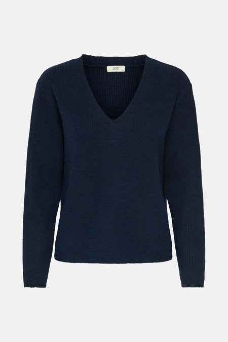 Trui met V-hals blauw - JDY