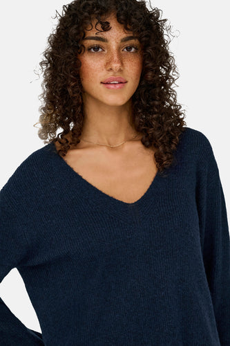 JDYSANDRINE LIFE L/S V-NECK PULLOVER KNT - JDY
