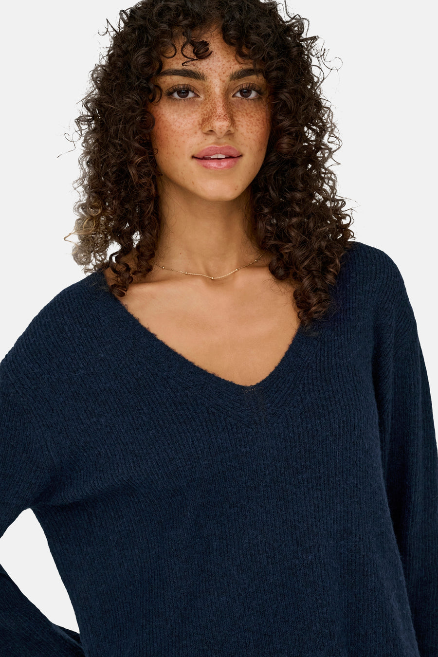 JDYSANDRINE LIFE L/S V-NECK PULLOVER KNT - JDY