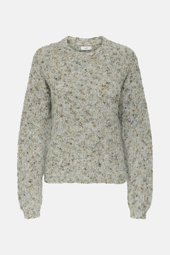 Sweat-shirt multicolore à col rond de JDY, avec une texture tricotée épaisse.