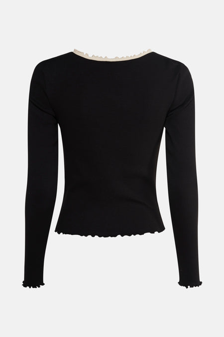 T-shirt met lange mouwen - zwart