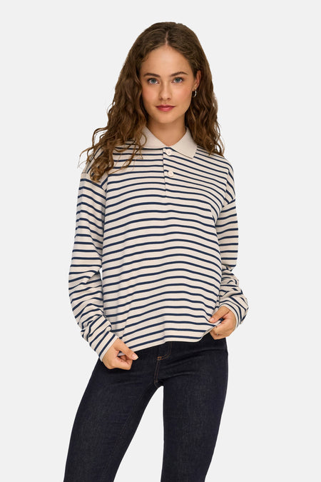 Polo's (lange mouwen) ecru - JDY