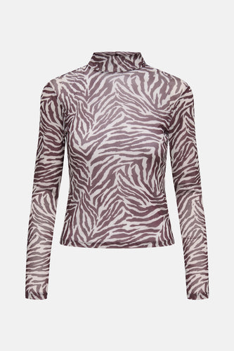 T-shirt met lange mouwen - Bruin