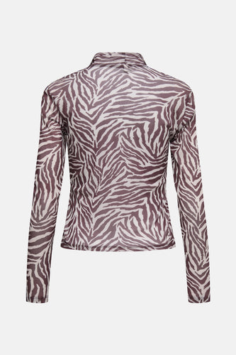 T-shirt met lange mouwen - Bruin