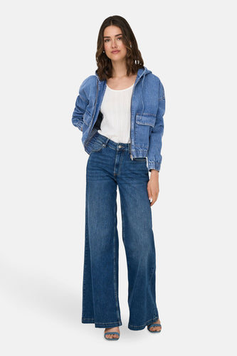 Jeansjas - mid blue denim