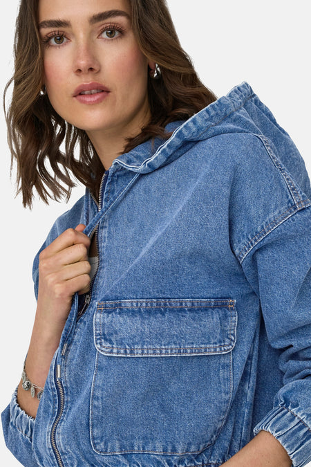 Jeansjas - mid blue denim
