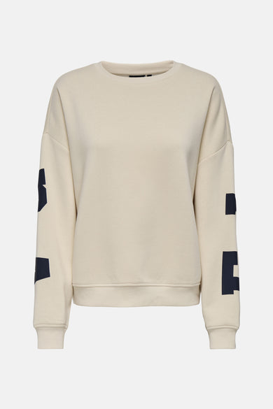 ONLSWEAT LIFE L/S BACK/SLEEVE PRINT SWT