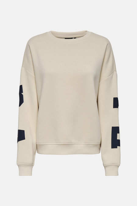 ONLSWEAT LIFE L/S BACK/SLEEVE PRINT SWT