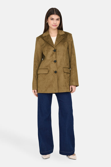 ONLTULIP FAUX SUEDE BLAZER COAT OTW
