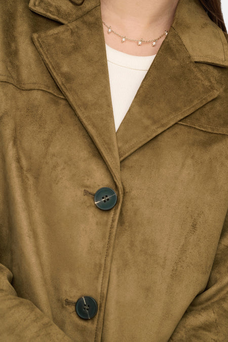 Lange jas Cognac - ONLY®
