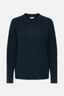 Pull met ronde hals - blauw