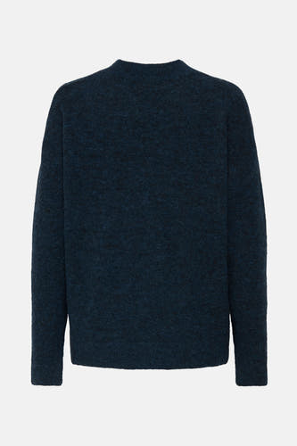 Blauwe trui met ronde hals van JDY, met een zachte textuur en lange mouwen.

