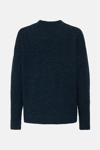 Pull met ronde hals - blauw