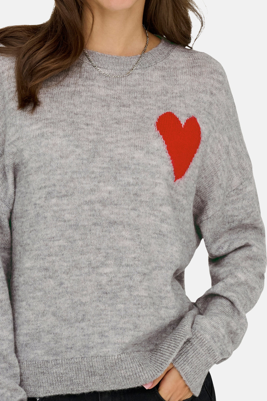 Pull à col rond - gris - JDY