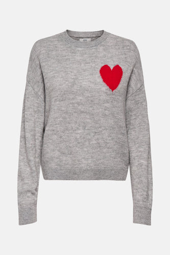 Pull à col rond - gris - JDY