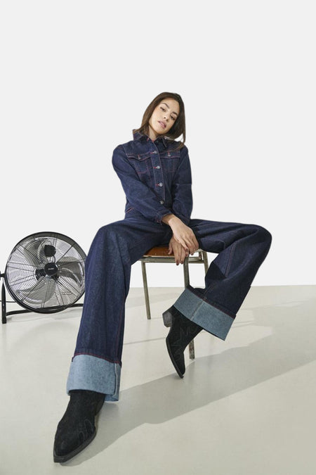 Jeansjas - dark blue denim