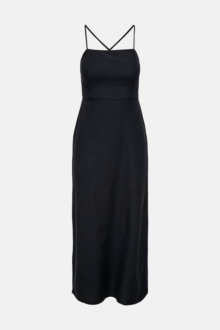 ONLJAKIRI LINEN STRAP MIDI DRESS WVN