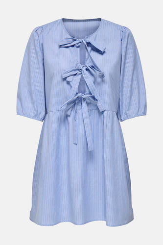Kleedje met korte mouwen - blauw