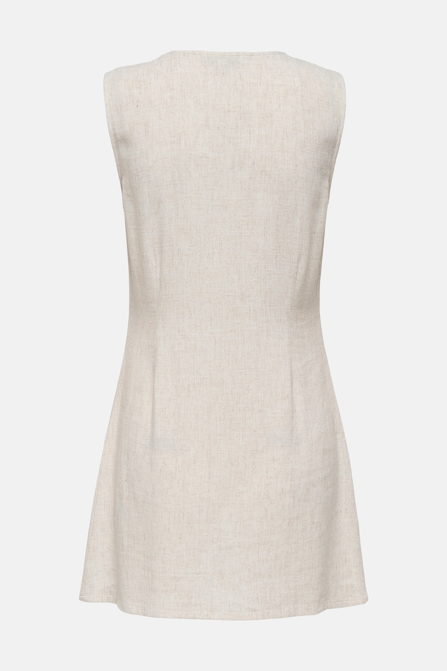 Robe sans manches écru d'ONLY® avec texture lin, dos.