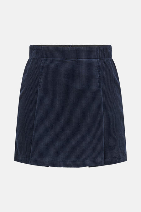 Blauwe corduroy minirok van ONLY, met een effen textuur en een korte lengte.