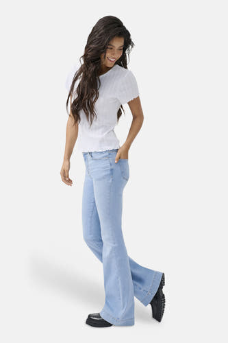 BLUSH FLARE - light blue denim