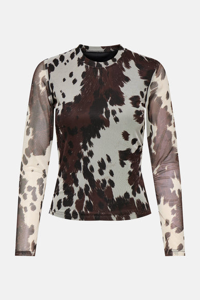 T-shirt à manches longues - Brun