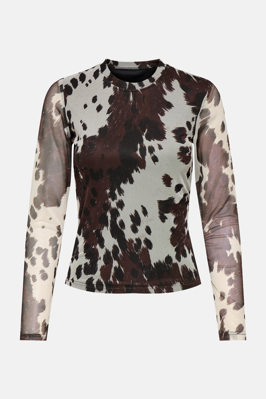 T-shirt met lange mouwen - Bruin