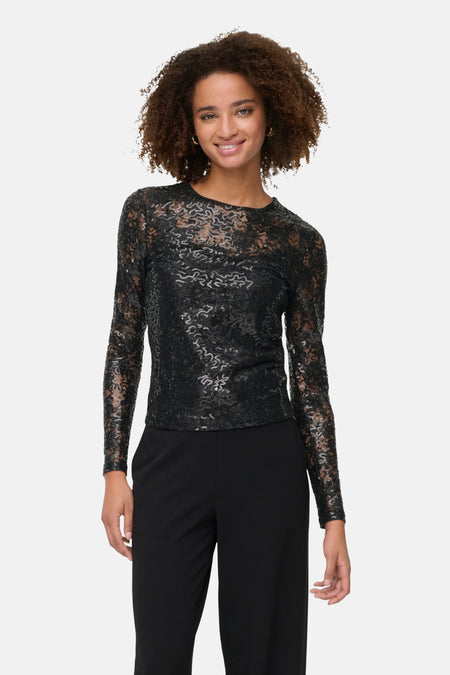 Blouse met lange mouwen - zwart