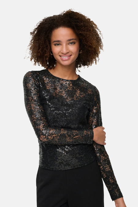 Blouse met lange mouwen - zwart